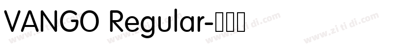 VANGO Regular字体转换